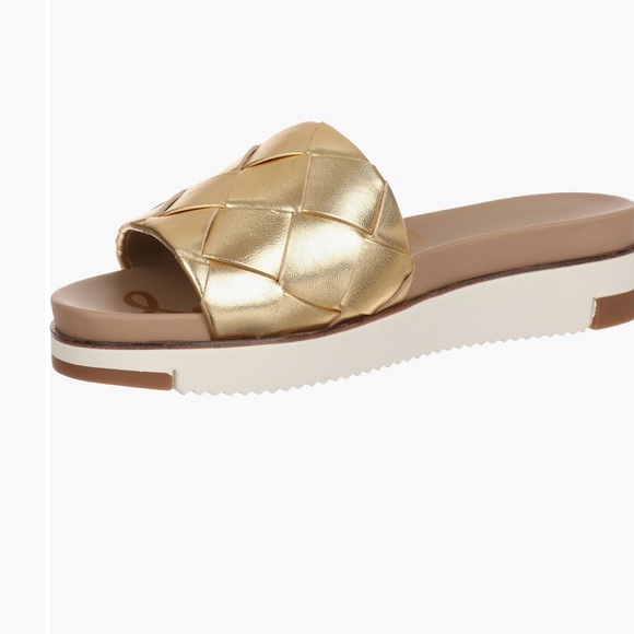 Sam Edelman Adaley Gold Slide Sandal - Picture 3 of 11